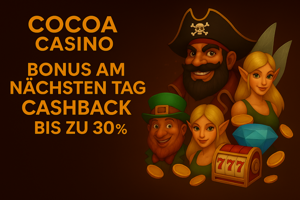 Next Day Cashback Bonus zum Cocoa Casino